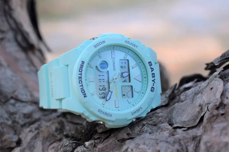 Часы Casio Baby-G G-Lide BAX-100-3A — зеленый, кварцевые