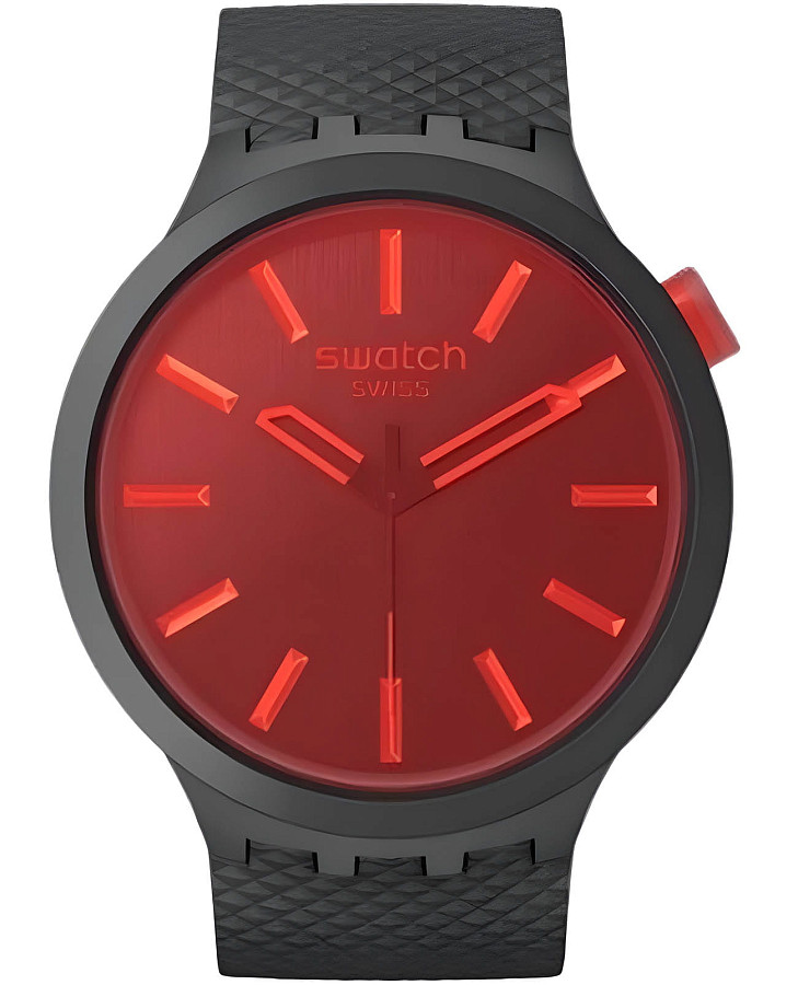 Часы Swatch Big Bold Biosourced Standard SB05B111 — мужские, красный