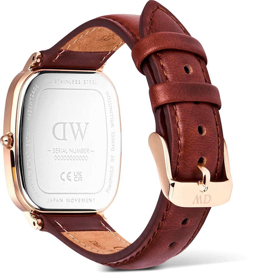 Часы Daniel Wellington Marlon St Mawes Linen Rose Gold DW00100816 — кварцевые, сталь металл