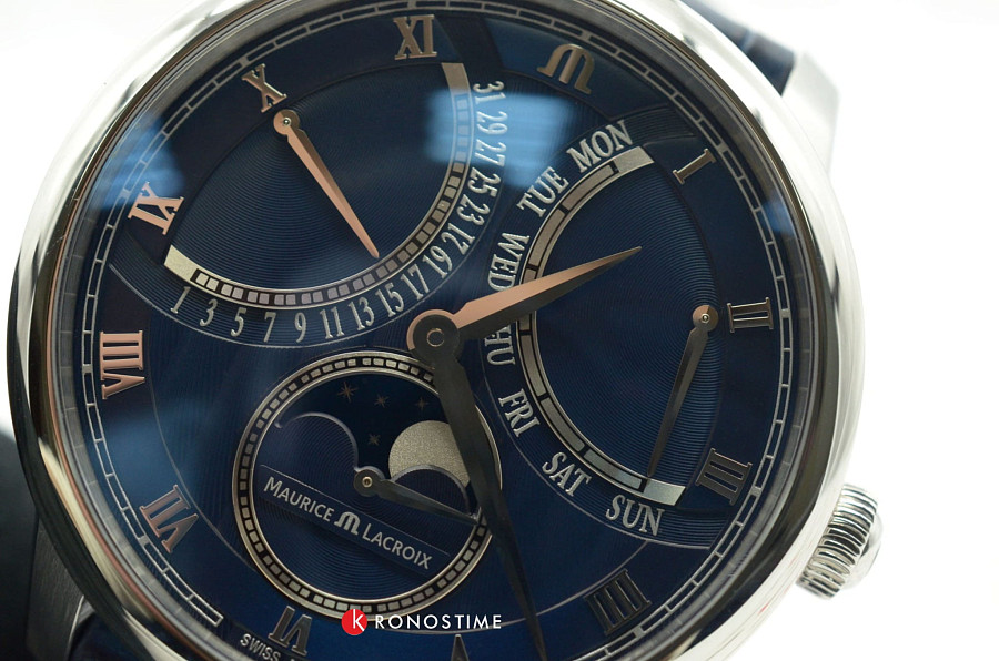 Часы Maurice Lacroix Masterpiece Moonphase Retrograde MP6608-SS001-410-1 — сталь металл, Швейцария