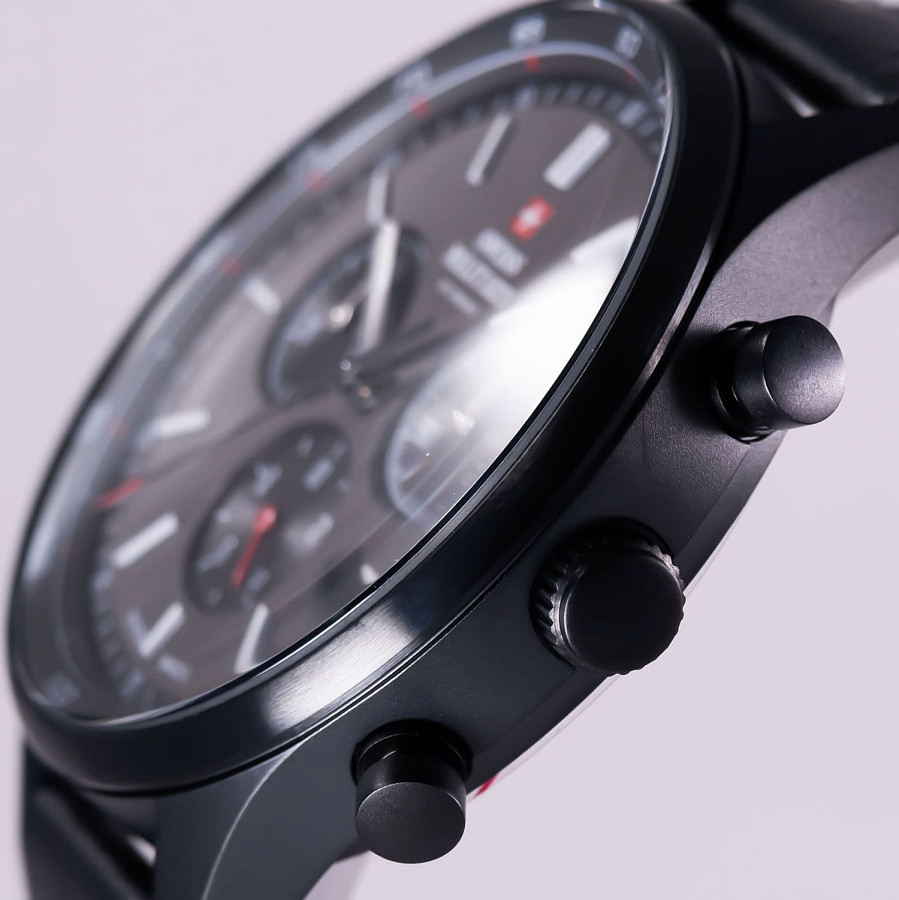 Часы Swiss Military by Chrono SM34081.10 — черный, сталь металл
