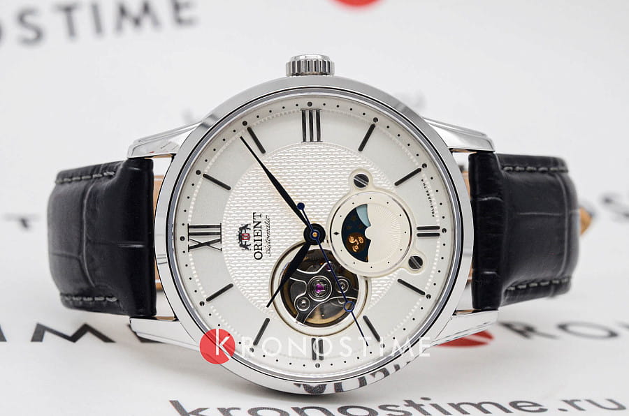Часы Orient Sun & Moon RA-AS0011S (RN-AS0011S) — механические, металл сталь