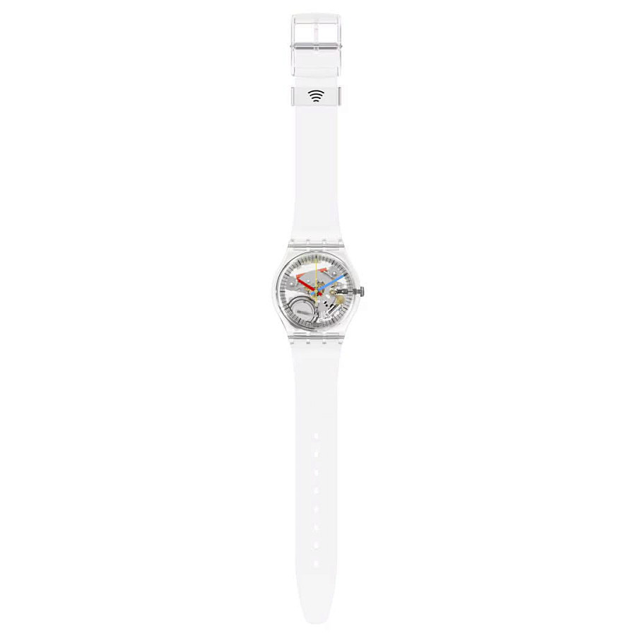 Часы Swatch Clearly Gent Pay! SO28K109-6000 — пластик, Швейцария