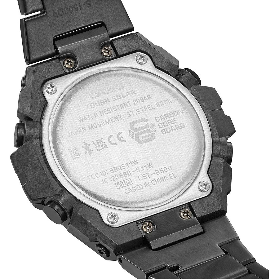 Часы Casio G-Shock GST-B500BD-1A9DR (GST-B500BD-1A9) — мужские, сталь с ip покрытием