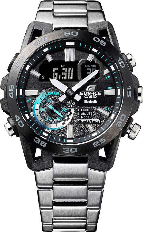 Часы Casio Edifice ECB-40DB-1ADF (ECB-40DB-1A) — металл карбон сталь, Япония