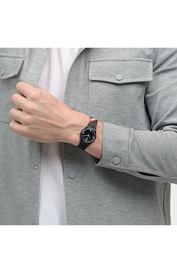 Часы Swatch Gent Biosourced Standard SO28B705 — силикон, женские