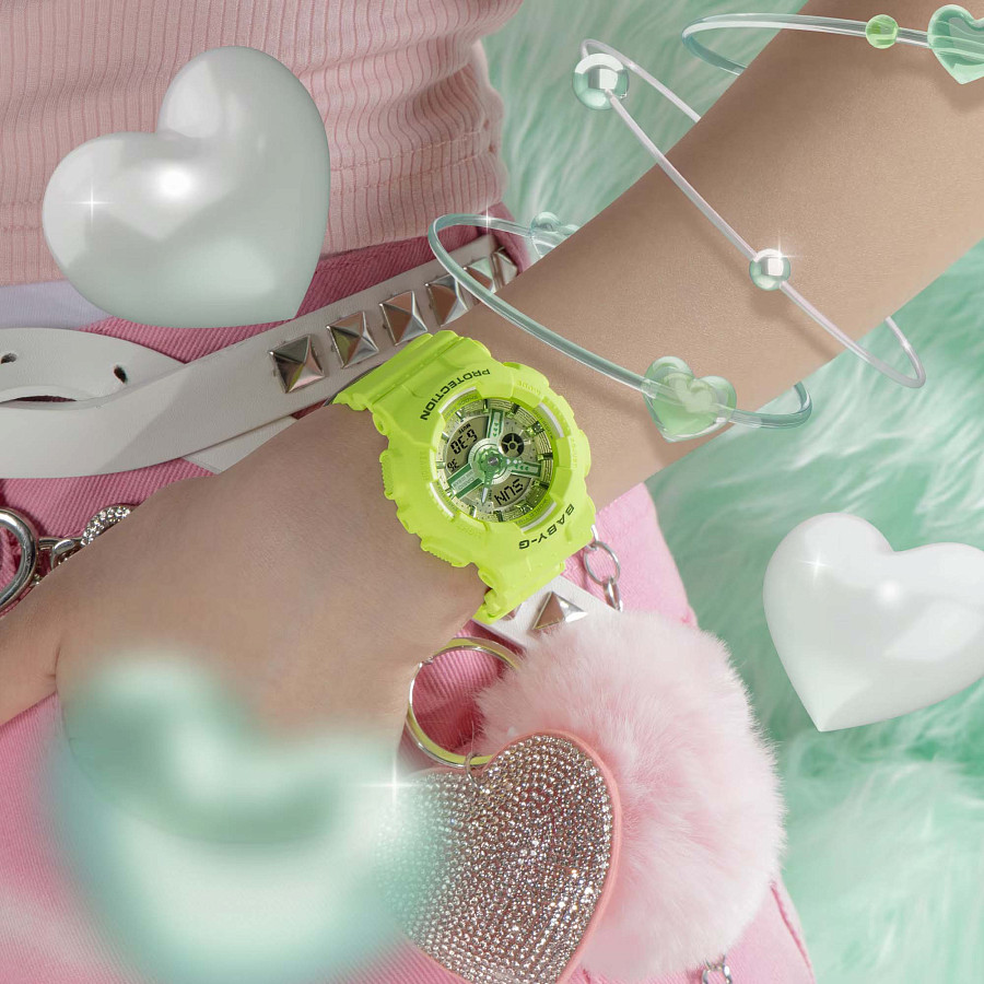 Часы Casio Baby-G BA-110YK-3A — кварцевые, пластик