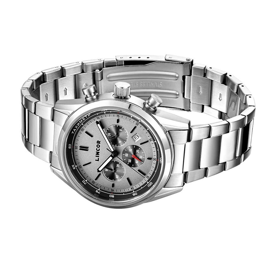 Часы Lincor Uni M3619S14-SS — кварцевые, сталь металл