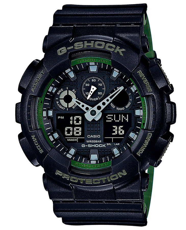 Часы Casio G-Shock GA-100L-1A — мужские, черный