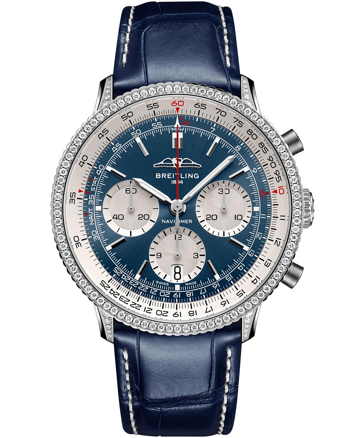 Часы Breitling Navitimer B01 Chronograph 41 AB0139631C1P1 — мужские, синий