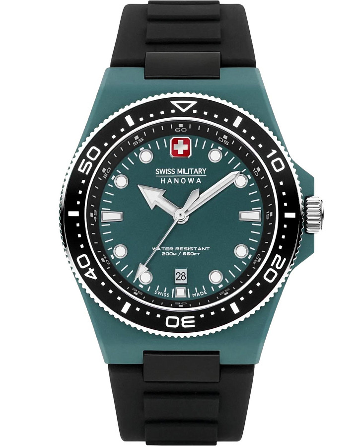 Часы Swiss Military Hanowa Ocean Pioneer SMWGN0001185 — мужские, зеленый