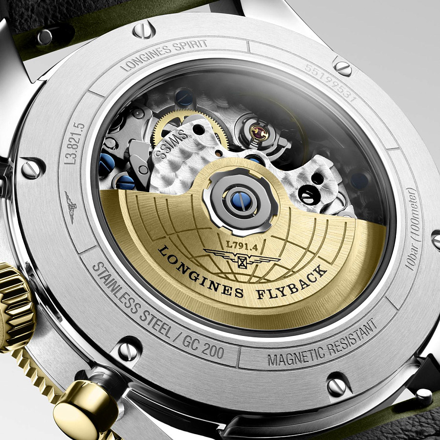 Часы Longines Spirit Flyback L3.821.5.53.2 — кожаный, мужские