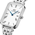 Шведские наручные часы Daniel Wellington Quadro Roman Numerals 5-Link Silver DW00100691, фото 2