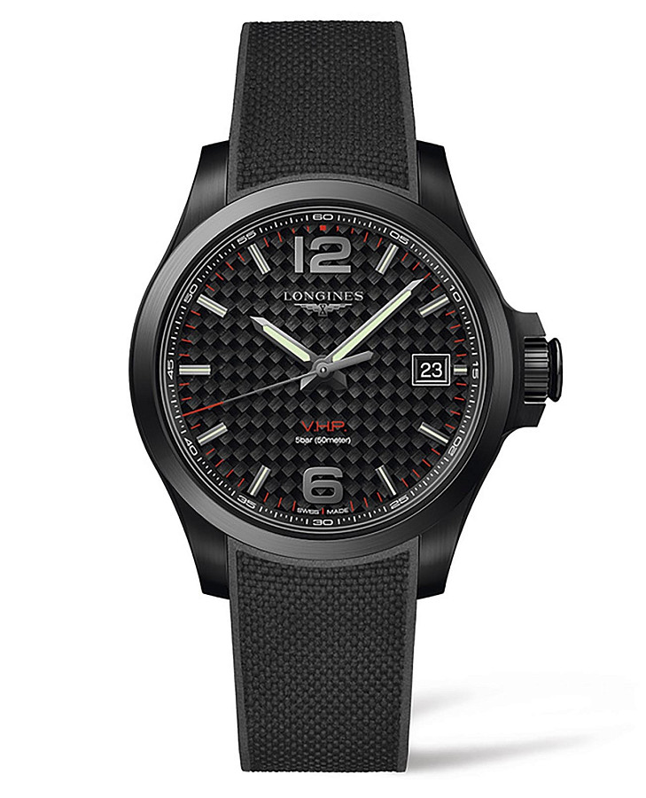 Часы Longines Conquest V.H.P. L3.716.2.66.9 — мужские, черный
