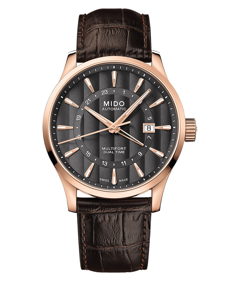 Часы Mido Multifort Dual Time M038.429.36.061.00 — мужские, черный