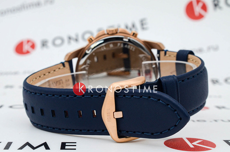 Часы Fossil Bannon FS4835 — кожа + текстиль, мужские