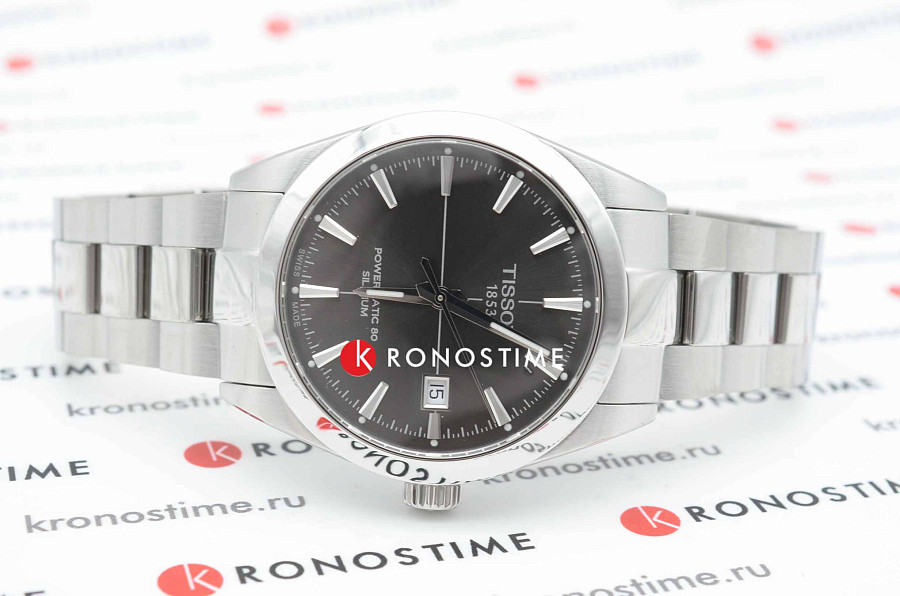 Часы Tissot Gentleman Powermatic 80 Silicium T127.407.11.061.01 — мужские, нержавеющая сталь