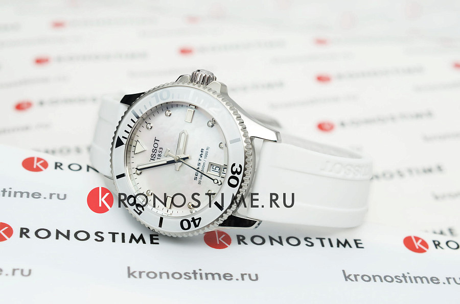 Часы Tissot Seastar 1000 T120.210.17.116.00 — женские, белый