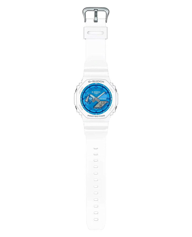 Часы Casio G-Shock GA-2100WS-7ADR (GA-2100WS-7A) — пластик, Япония