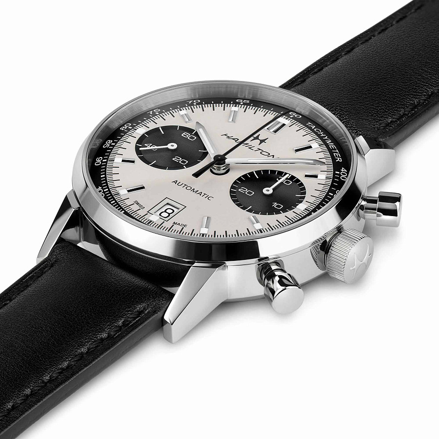 Часы Hamilton American Classic Intra-Matic Auto Chrono H38416711 — кожаный, мужские