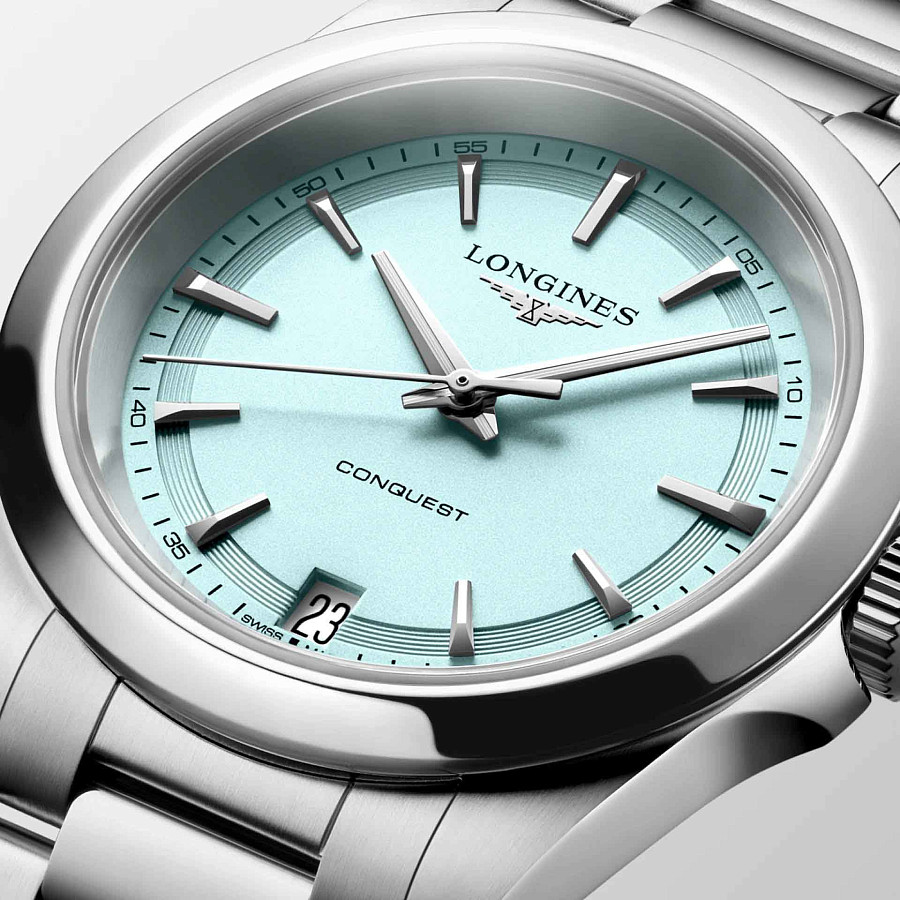 Часы Longines Conquest 34 mm L3.460.4.92.6 — сталь металл, Швейцария
