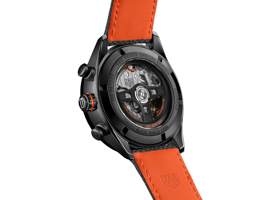Часы TAG Heuer Carrera X Porsche Orange Racing CBN2A1M.FC6526 — сталь металл, Швейцария