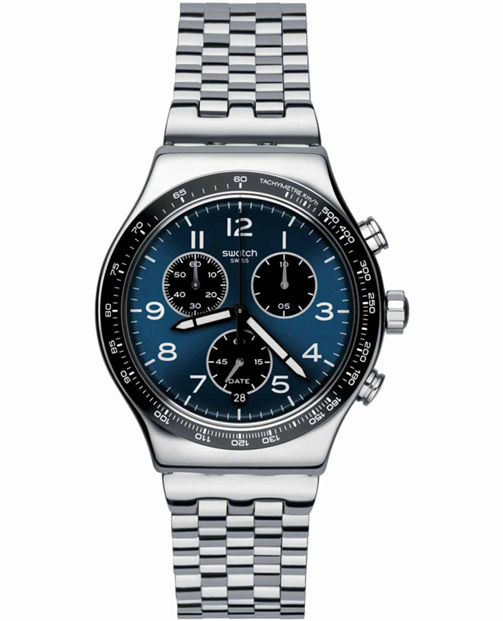 Часы Swatch I New Chrono YVS423GC — мужские, синий