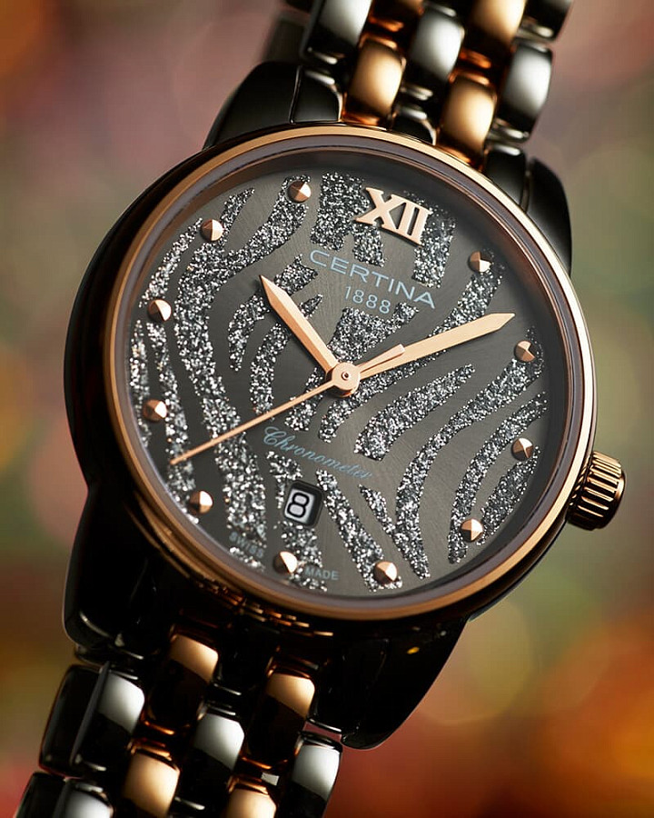 Часы Certina DS-8 Lady C033.051.22.088.00 — женские, сталь c pvd покрытием