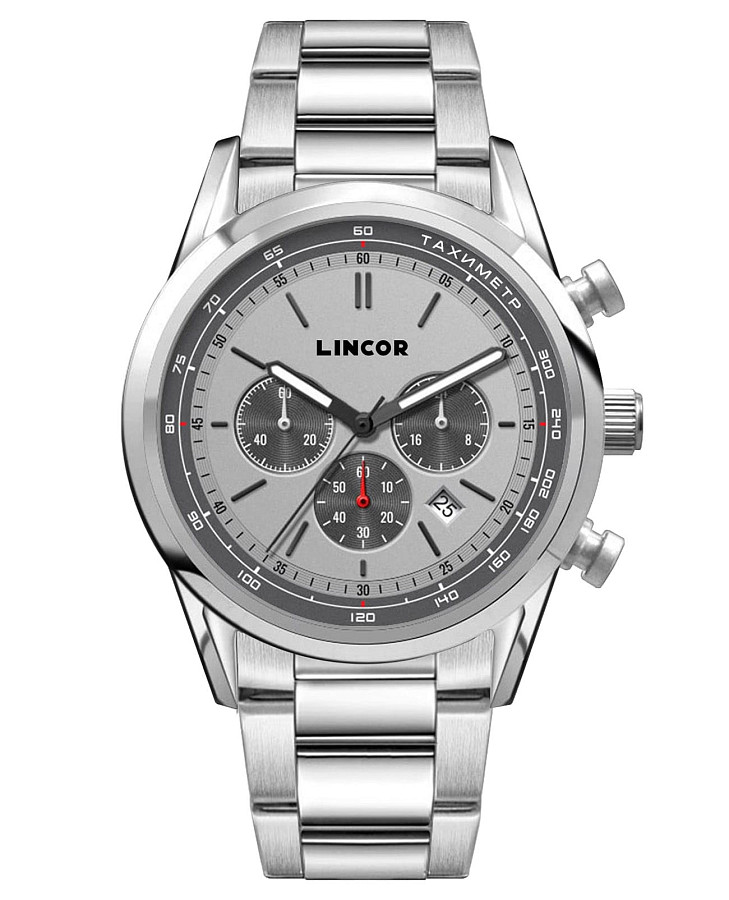 Часы Lincor Uni 4168B-5 — мужские, серебристый