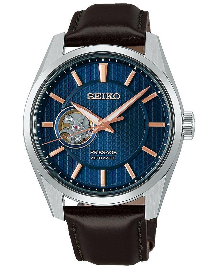 Часы Seiko Presage Sharp Edged Series SPB311 — мужские, синий