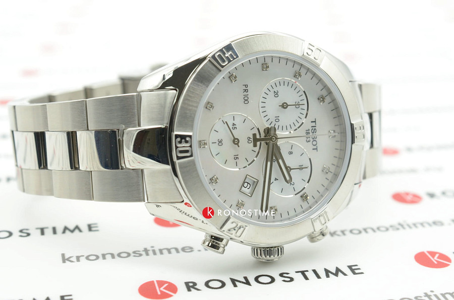 Часы Tissot PR 100 Sport Chic Chronograph T101.917.11.116.00 — нержавеющая сталь, женские