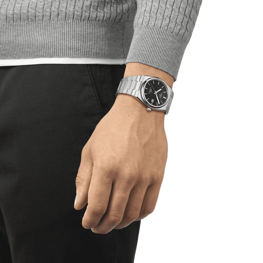 Часы Tissot PRX Powermatic 80 T137.407.11.051.00 — черный, сталь металл