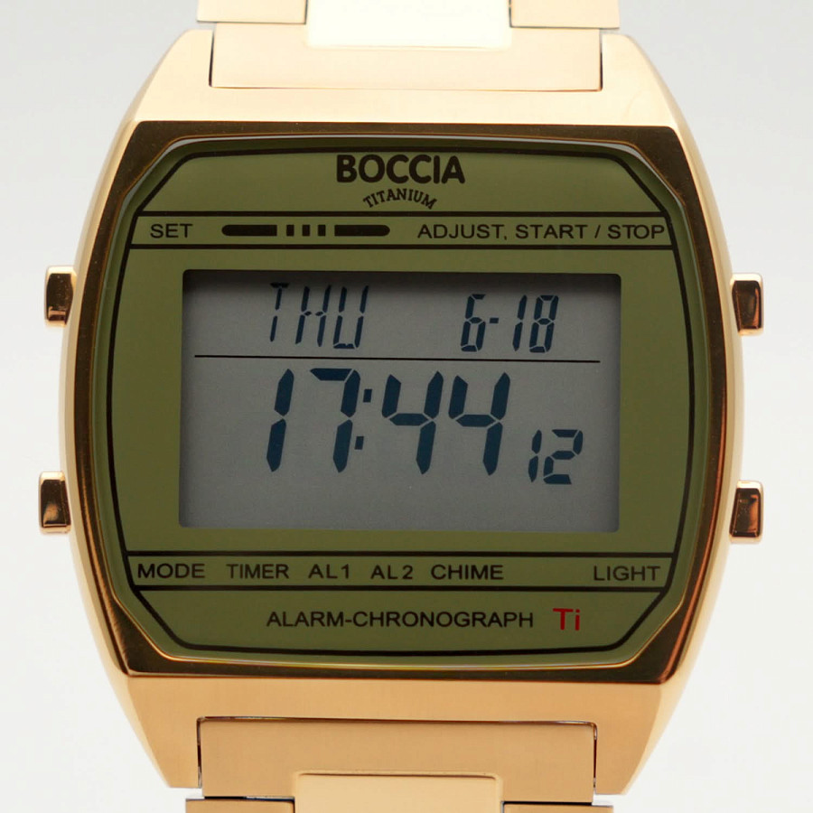 Часы Boccia Digital 3738-09 — кварцевые, титан