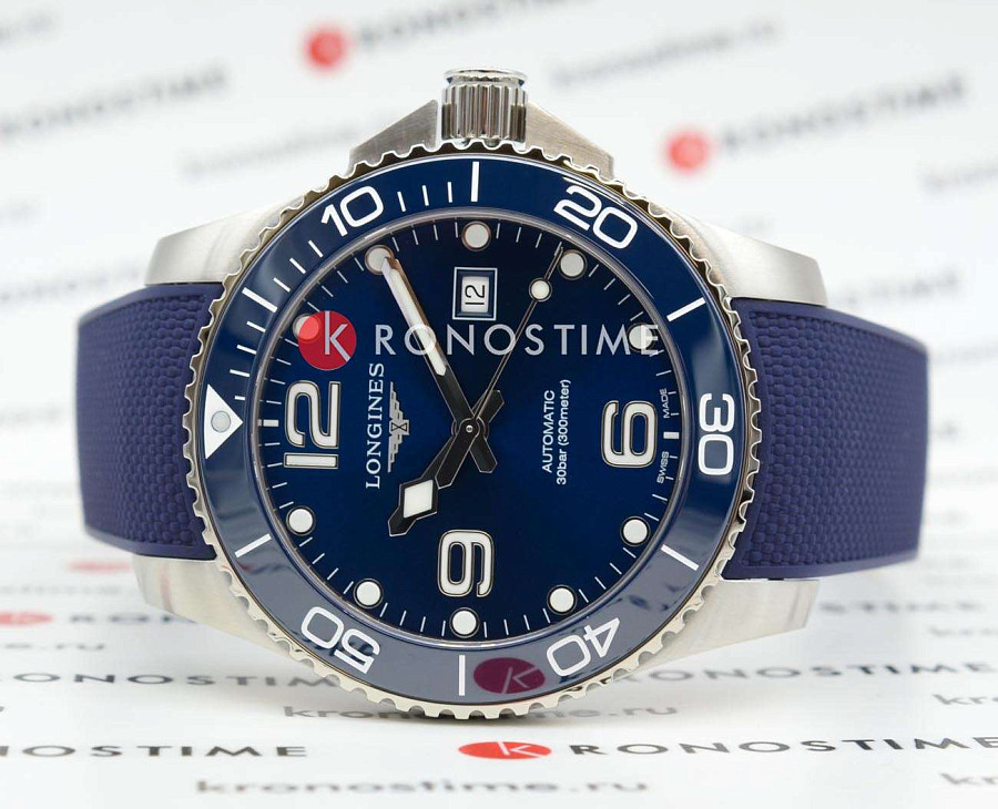 Часы Longines HydroConquest L3.782.4.96.9 — механические, металл сталь керамика