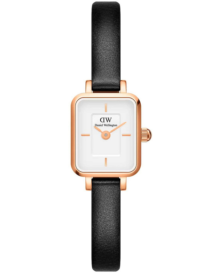 Часы Daniel Wellington Quadro Mini Sheffield Rose Gold DW00100728 — женские, белый