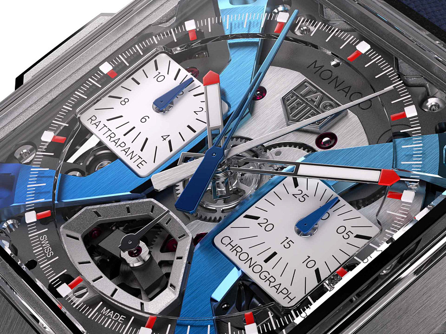 Часы TAG Heuer Monaco Split-seconds Chronograph CBW2182.FC8339 — механические, титан