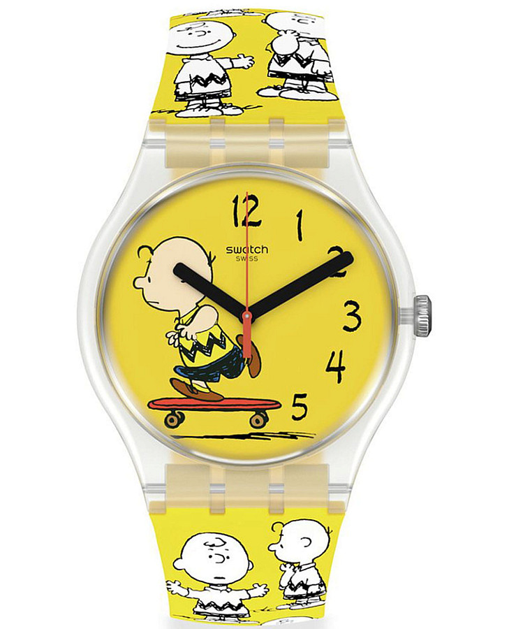 Часы Swatch New Gent Biosourced SO29Z101 — мужские, желтый