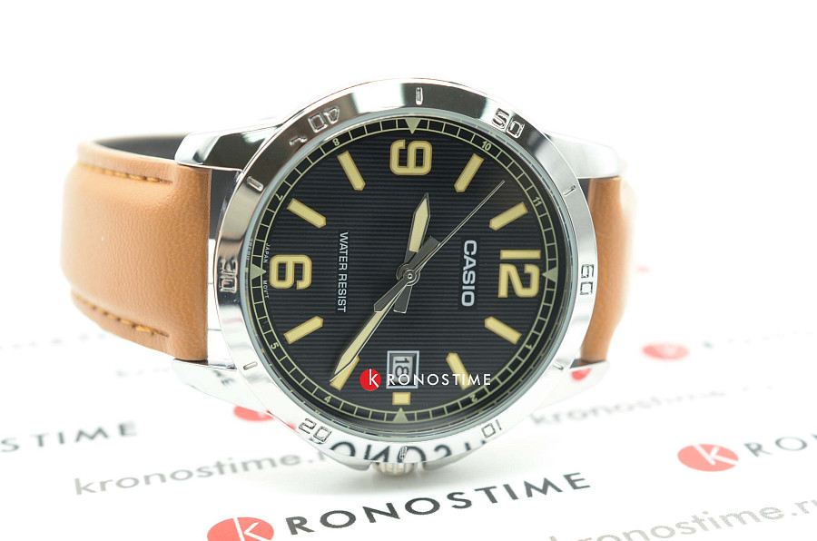 Часы Casio Collection MTP-V004L-1B2UDF (MTP-V004L-1B2) — кожаный, мужские