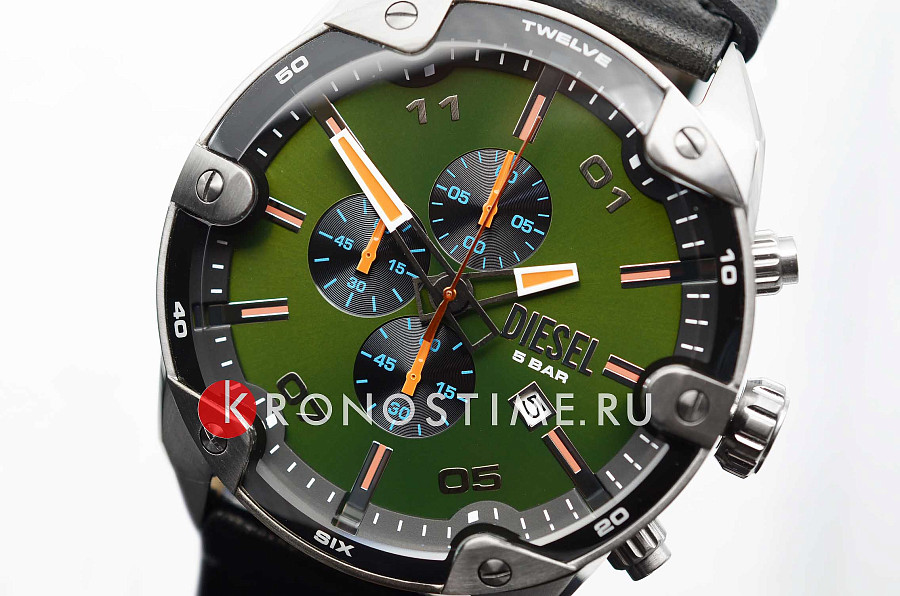 Часы Diesel Spiked DZ4626 — кожаный, мужские