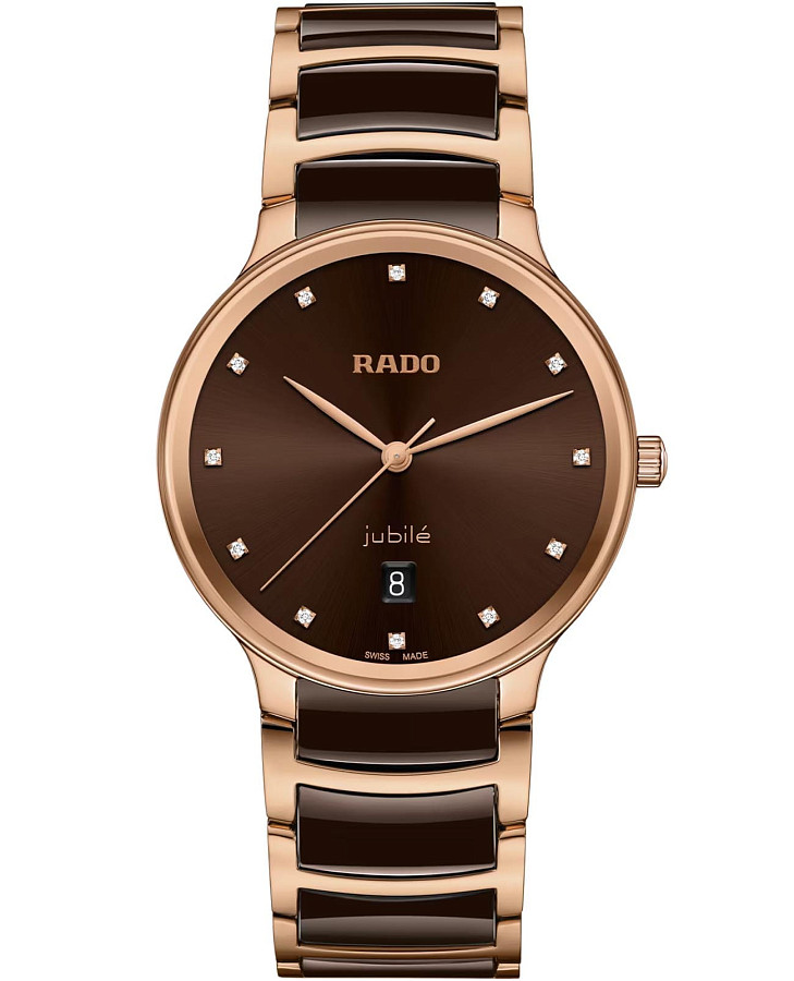 Часы Rado Centrix Diamonds R30023732 — мужские, коричневый