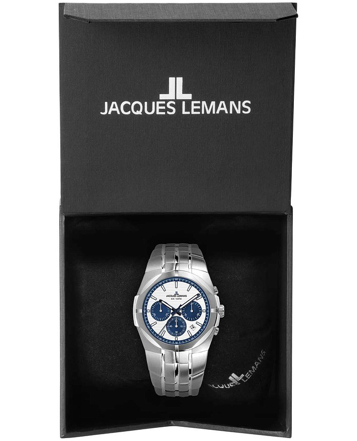 Часы Jacques Lemans Melbourne 1-2181B — кварцевые, металл сталь