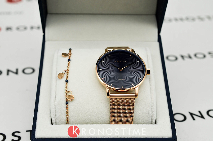 Часы Amalys Giftboxes AMW-192 — женские, нержавеющая сталь с pvd-покрытием