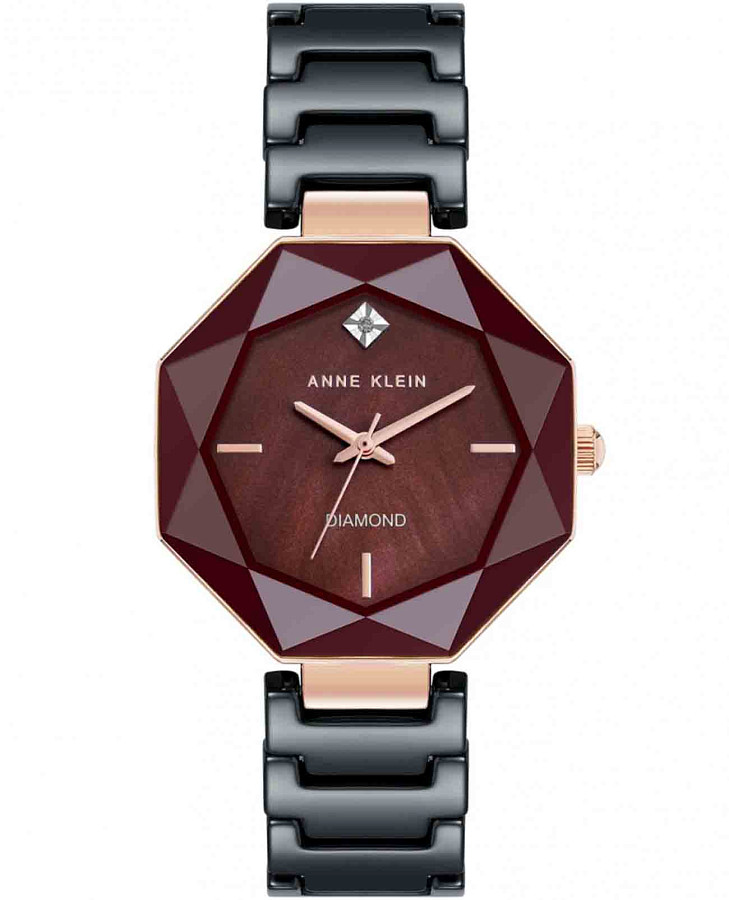 Часы Anne Klein Ceramics 5064BYBK — женские, бордовый