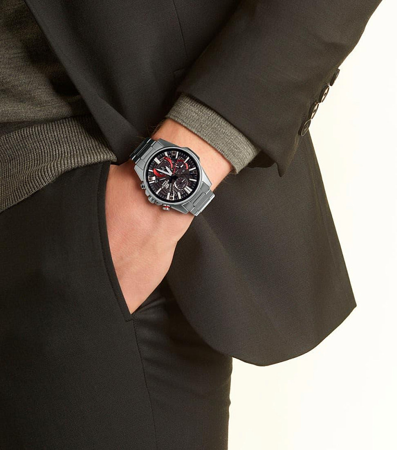 Часы Casio Edifice EQB-1200D-1A — кварцевые, металл карбон
