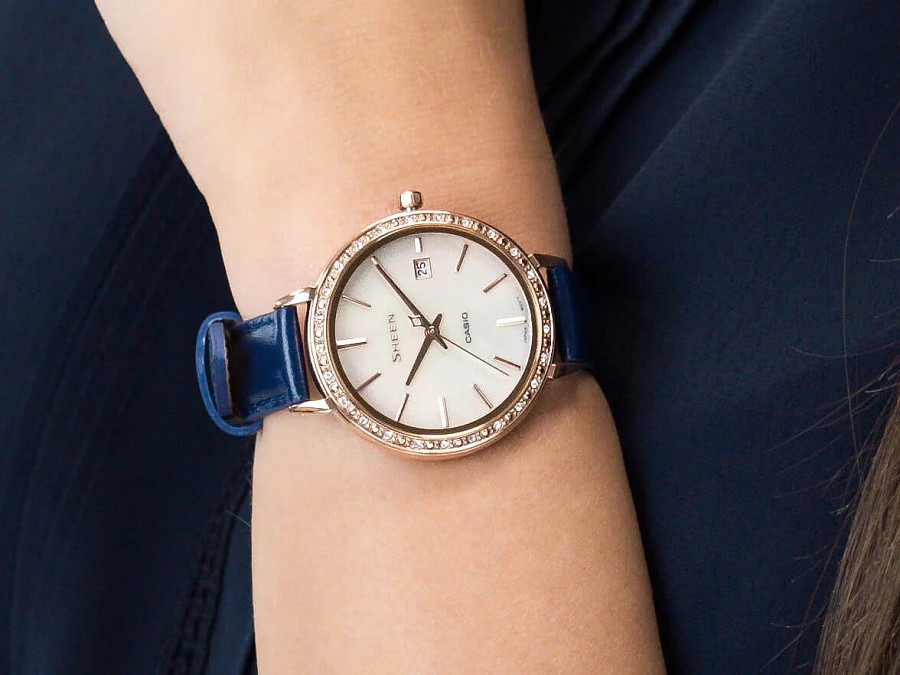 Часы Casio Sheen SHE-4052PGL-7AUEF — кварцевые, металл сталь