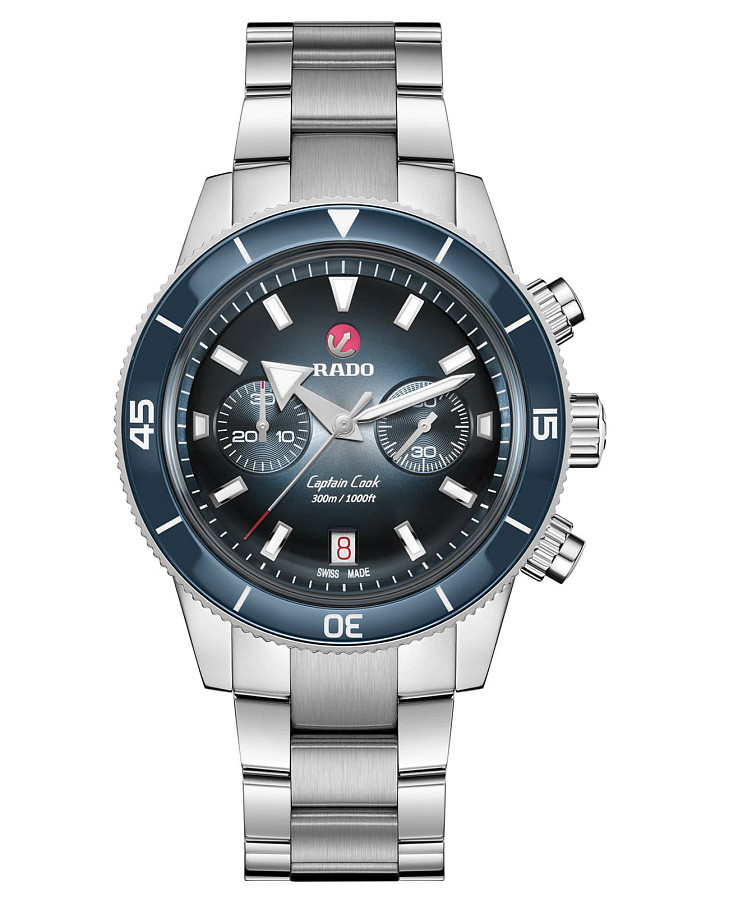 Часы Rado Captain Cook Automatic Chronograph R32145208 — мужские, синий