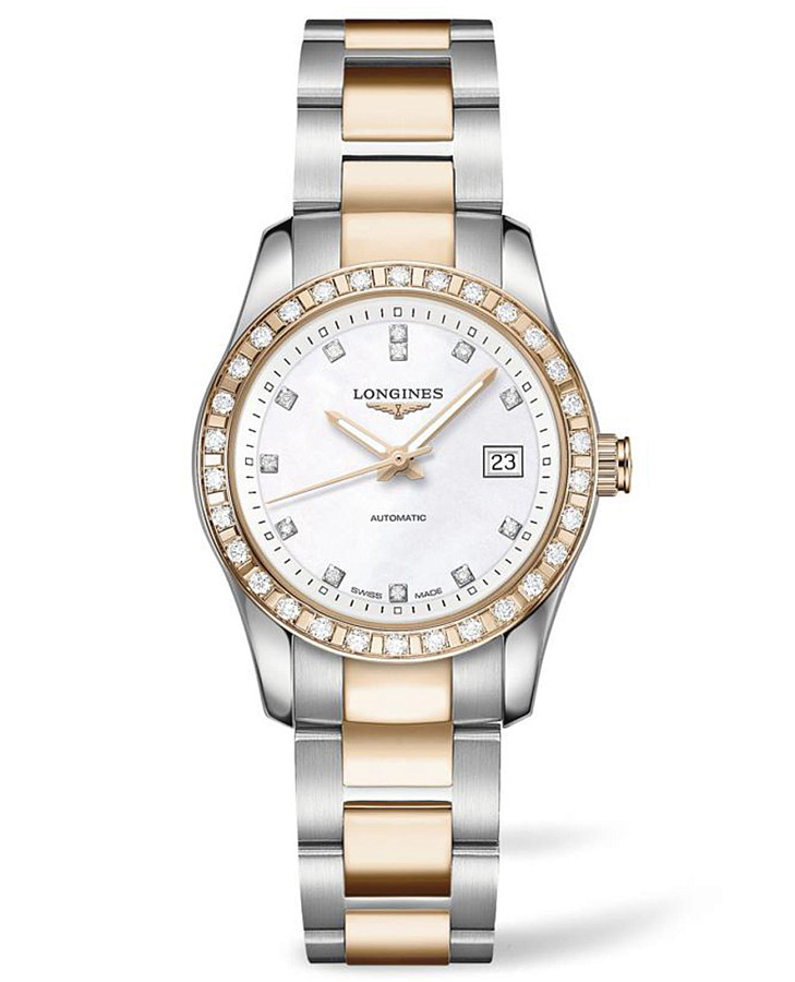 Часы Longines Conquest Classic L2.285.5.88.7 — женские, перламутровый