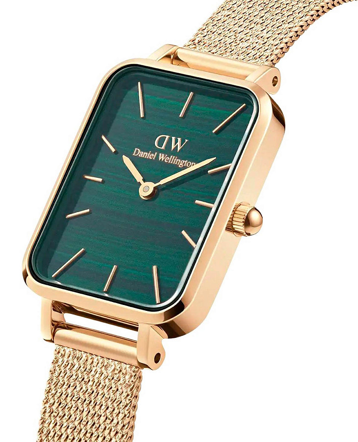 Часы Daniel Wellington Quadro Pressed Evergold DW00100561 — сталь металл, Швеция