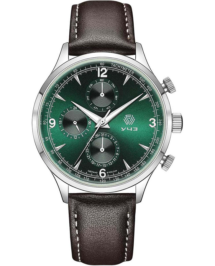 Часы УЧЗ Spectr 3062L-1 — мужские, зеленый