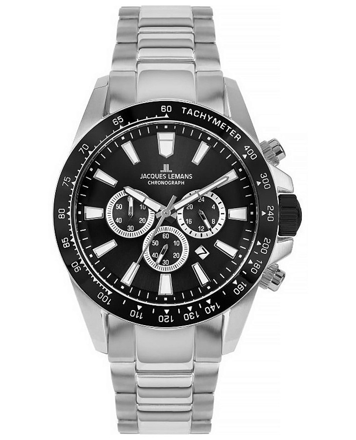 Часы Jacques Lemans Sport 1-2140E — мужские, черный